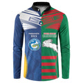 Custom Rabbitohs and Eels Together Button Sweatshirt Sporty Style