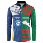 Custom Rabbitohs and Eels Together Button Sweatshirt Sporty Style