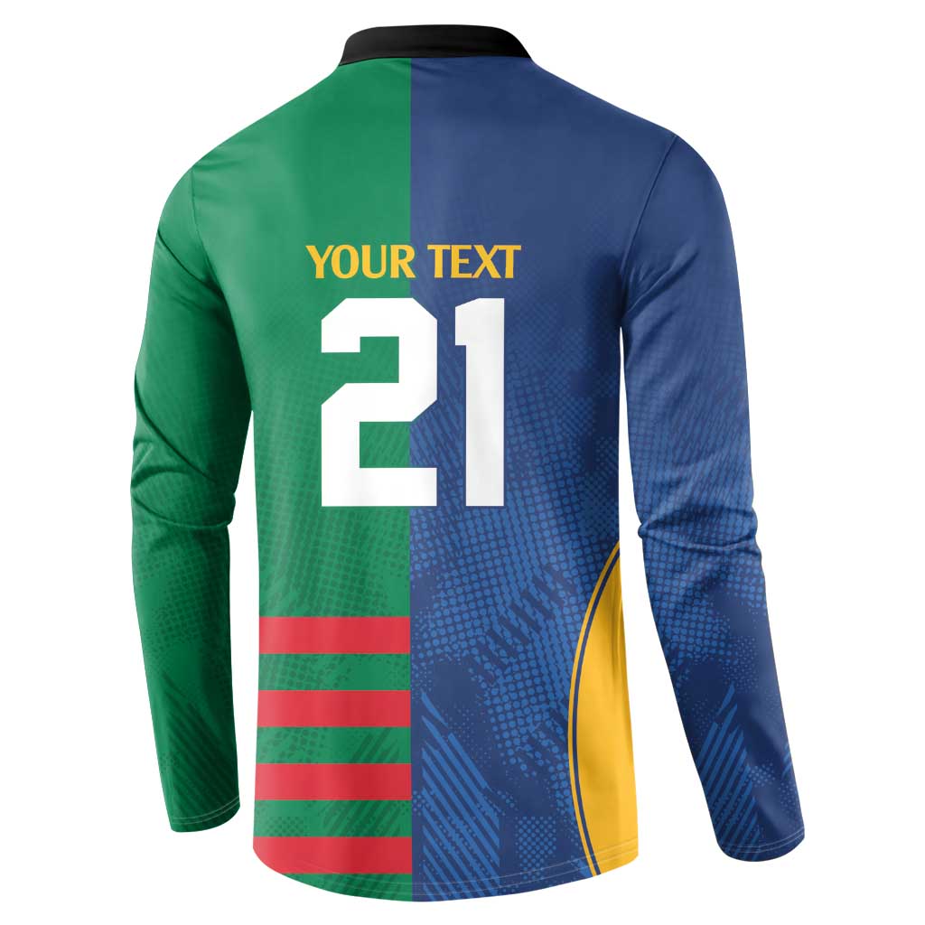 Custom Rabbitohs and Eels Together Button Sweatshirt Sporty Style