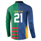 Custom Rabbitohs and Eels Together Button Sweatshirt Sporty Style