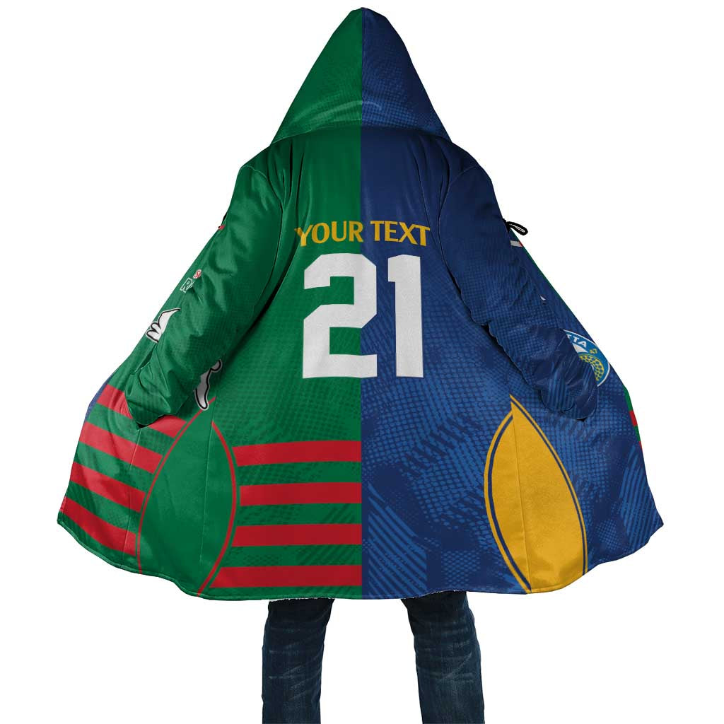 Custom Rabbitohs and Eels Together Cloak Sporty Style