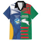 Custom Rabbitohs and Eels Together Hawaiian Shirt Sporty Style
