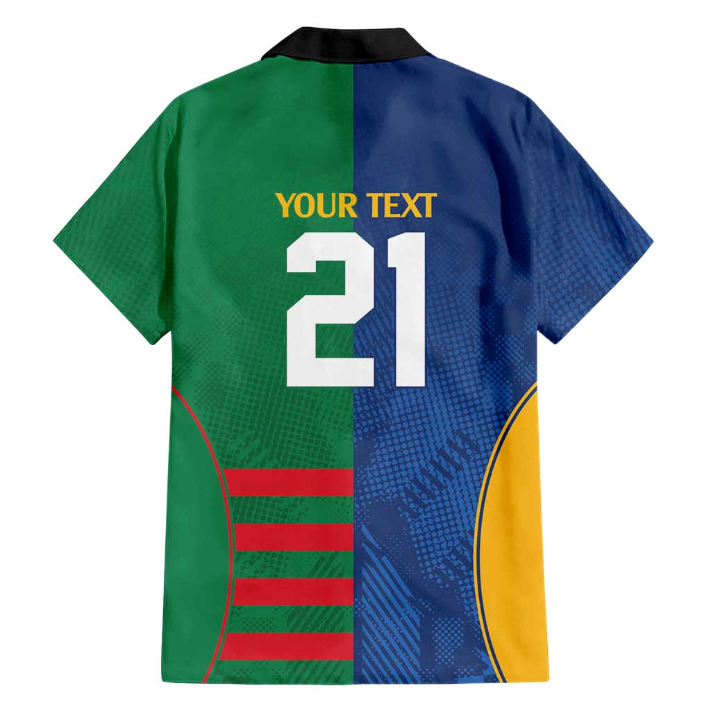 Custom Rabbitohs and Eels Together Hawaiian Shirt Sporty Style
