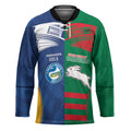 Custom Rabbitohs and Eels Together Hockey Jersey Sporty Style