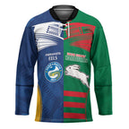 Custom Rabbitohs and Eels Together Hockey Jersey Sporty Style