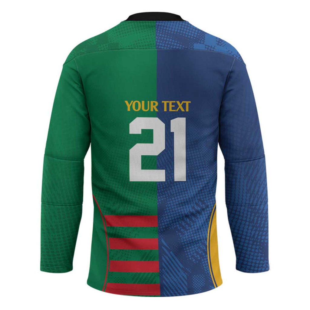 Custom Rabbitohs and Eels Together Hockey Jersey Sporty Style