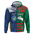 Custom Rabbitohs and Eels Together Hoodie Sporty Style