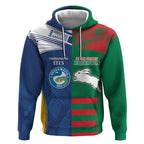 Custom Rabbitohs and Eels Together Hoodie Sporty Style