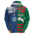 Custom Rabbitohs and Eels Together Hoodie Sporty Style