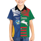 Custom Rabbitohs and Eels Together Kid Hawaiian Shirt Sporty Style