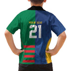 Custom Rabbitohs and Eels Together Kid Hawaiian Shirt Sporty Style