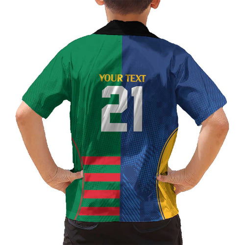 Custom Rabbitohs and Eels Together Kid Hawaiian Shirt Sporty Style