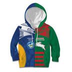 Custom Rabbitohs and Eels Together Kid Hoodie Sporty Style