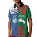 Custom Rabbitohs and Eels Together Kid Polo Shirt Sporty Style