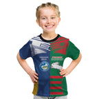 Custom Rabbitohs and Eels Together Kid T Shirt Sporty Style