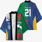 Custom Rabbitohs and Eels Together Kimono Sporty Style