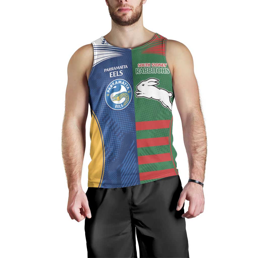 Custom Rabbitohs and Eels Together Men Tank Top Sporty Style