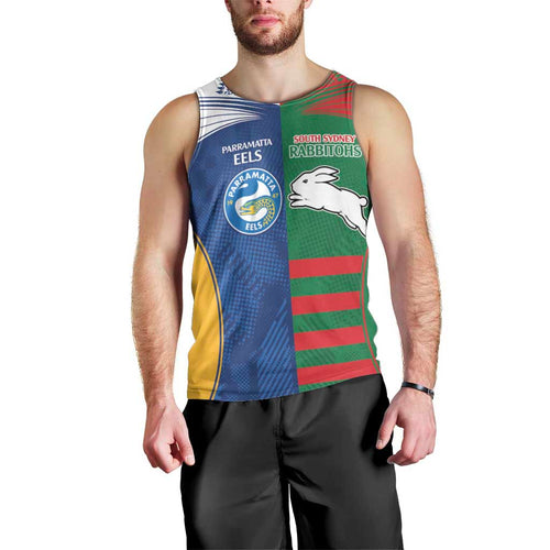 Custom Rabbitohs and Eels Together Men Tank Top Sporty Style