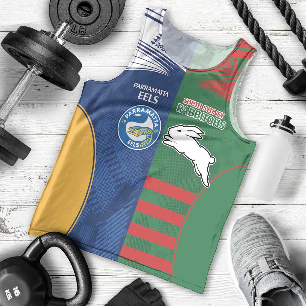 Custom Rabbitohs and Eels Together Men Tank Top Sporty Style