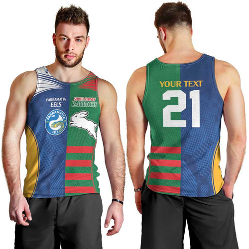 Custom Rabbitohs and Eels Together Men Tank Top Sporty Style