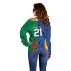 Custom Rabbitohs and Eels Together Off Shoulder Sweater Sporty Style