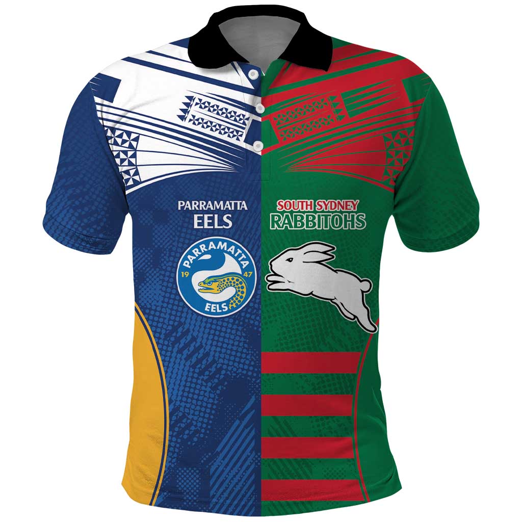 Custom Rabbitohs and Eels Together Polo Shirt Sporty Style