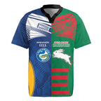 Custom Rabbitohs and Eels Together Rugby Jersey Sporty Style