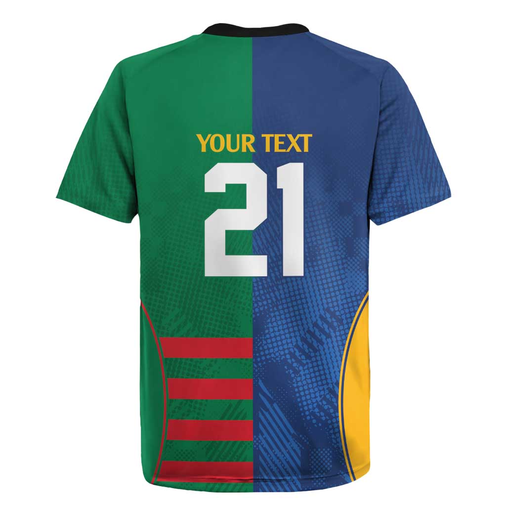 Custom Rabbitohs and Eels Together Rugby Jersey Sporty Style