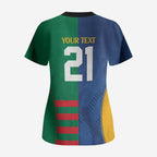 Custom Rabbitohs and Eels Together Scrub Top Sporty Style