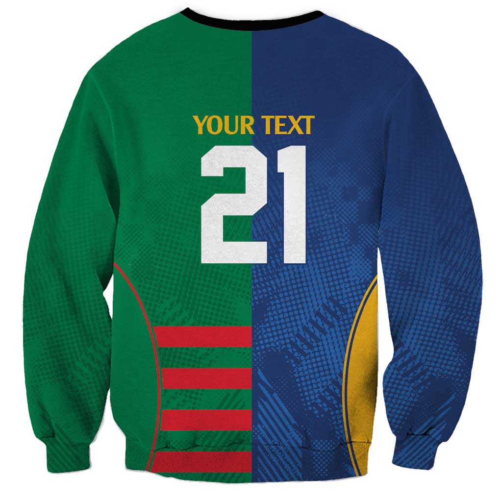 Custom Rabbitohs and Eels Together Sweatshirt Sporty Style