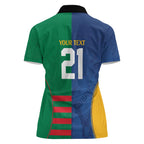 Custom Rabbitohs and Eels Together Women Polo Shirt Sporty Style