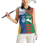 Custom Rabbitohs and Eels Together Women Sleeveless Polo Shirt Sporty Style