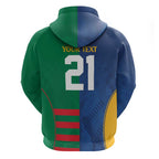 Custom Rabbitohs and Eels Together Zip Hoodie Sporty Style