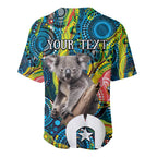 Personalised Vivid Minimal Koala Baseball Jersey NAIDOC 2024 Aboriginal Art Style No2