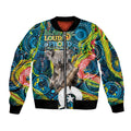 Personalised Vivid Minimal Koala Bomber Jacket NAIDOC 2024 Aboriginal Art Style No2