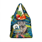 Personalised Vivid Minimal Koala Grocery Bag NAIDOC 2024 Aboriginal Art Style No2