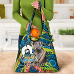 Personalised Vivid Minimal Koala Grocery Bag NAIDOC 2024 Aboriginal Art Style No2