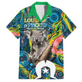 Personalised Vivid Minimal Koala Hawaiian Shirt NAIDOC 2024 Aboriginal Art Style No2