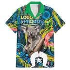 Personalised Vivid Minimal Koala Hawaiian Shirt NAIDOC 2024 Aboriginal Art Style No2