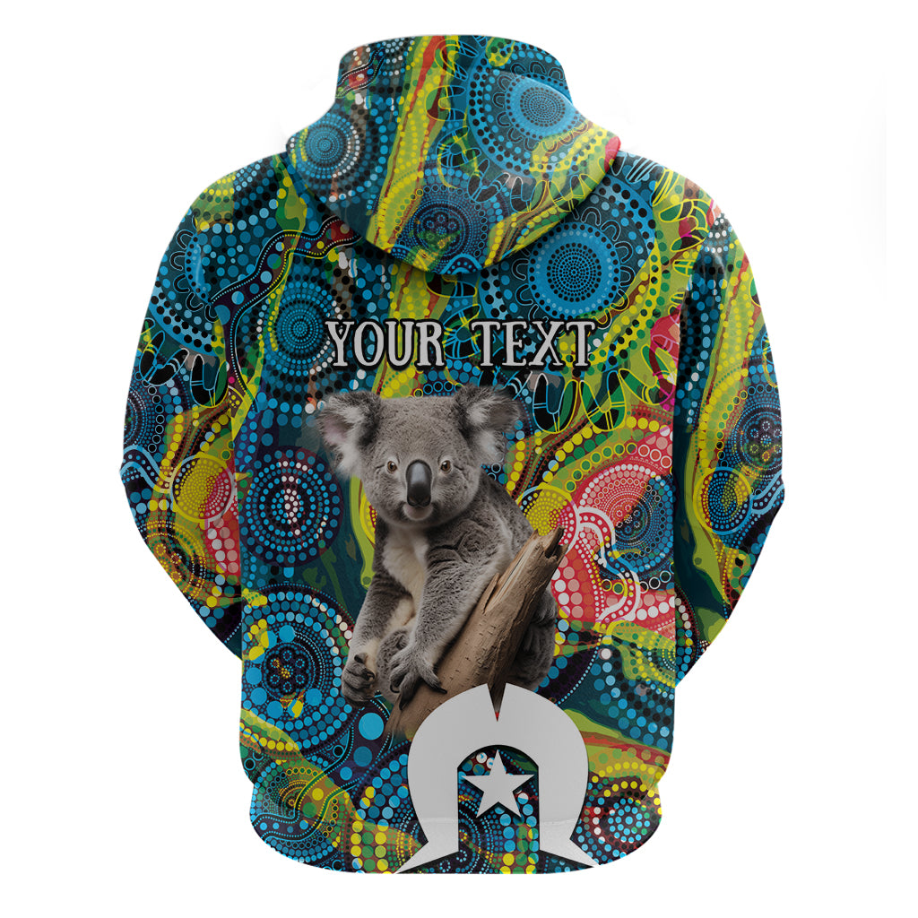 Personalised Vivid Minimal Koala Hoodie NAIDOC 2024 Aboriginal Art Style No2