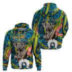 Personalised Vivid Minimal Koala Hoodie NAIDOC 2024 Aboriginal Art Style No2
