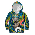 Personalised Vivid Minimal Koala Kid Hoodie NAIDOC 2024 Aboriginal Art Style No2