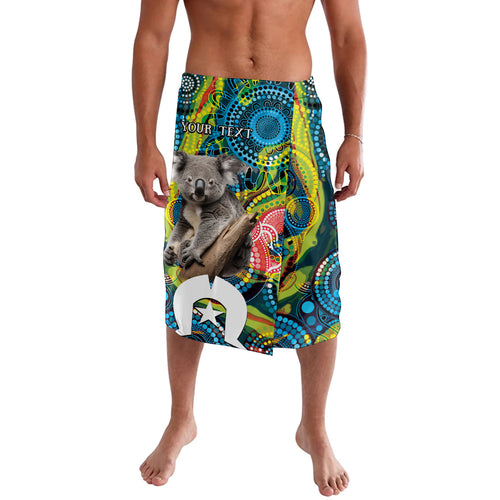 Personalised Vivid Minimal Koala Lavalava NAIDOC 2024 Aboriginal Art Style No2