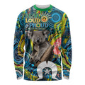 Personalised Vivid Minimal Koala Long Sleeve Shirt NAIDOC 2024 Aboriginal Art Style No2