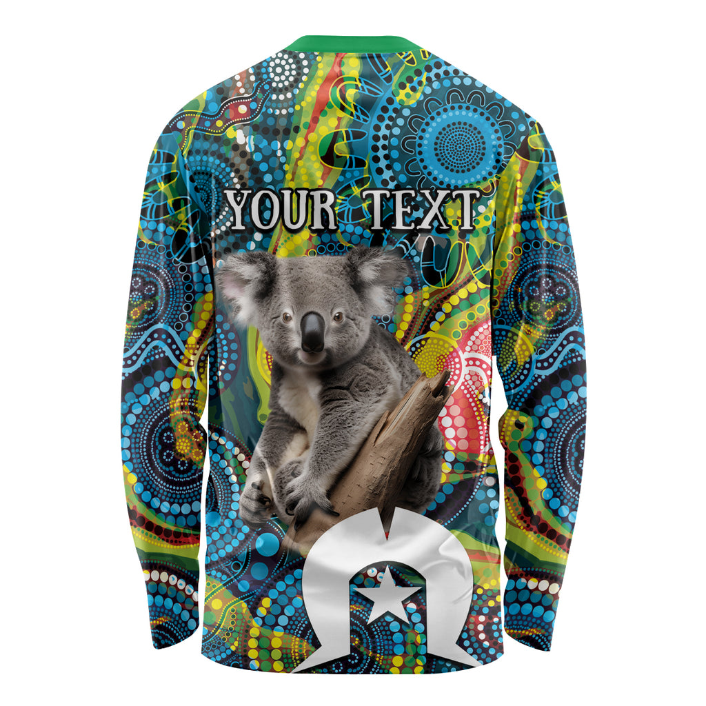 Personalised Vivid Minimal Koala Long Sleeve Shirt NAIDOC 2024 Aboriginal Art Style No2