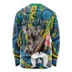 Personalised Vivid Minimal Koala Long Sleeve Shirt NAIDOC 2024 Aboriginal Art Style No2