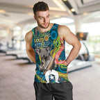Personalised Vivid Minimal Koala Men Tank Top NAIDOC 2024 Aboriginal Art Style No2