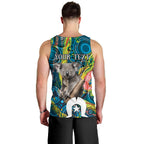 Personalised Vivid Minimal Koala Men Tank Top NAIDOC 2024 Aboriginal Art Style No2