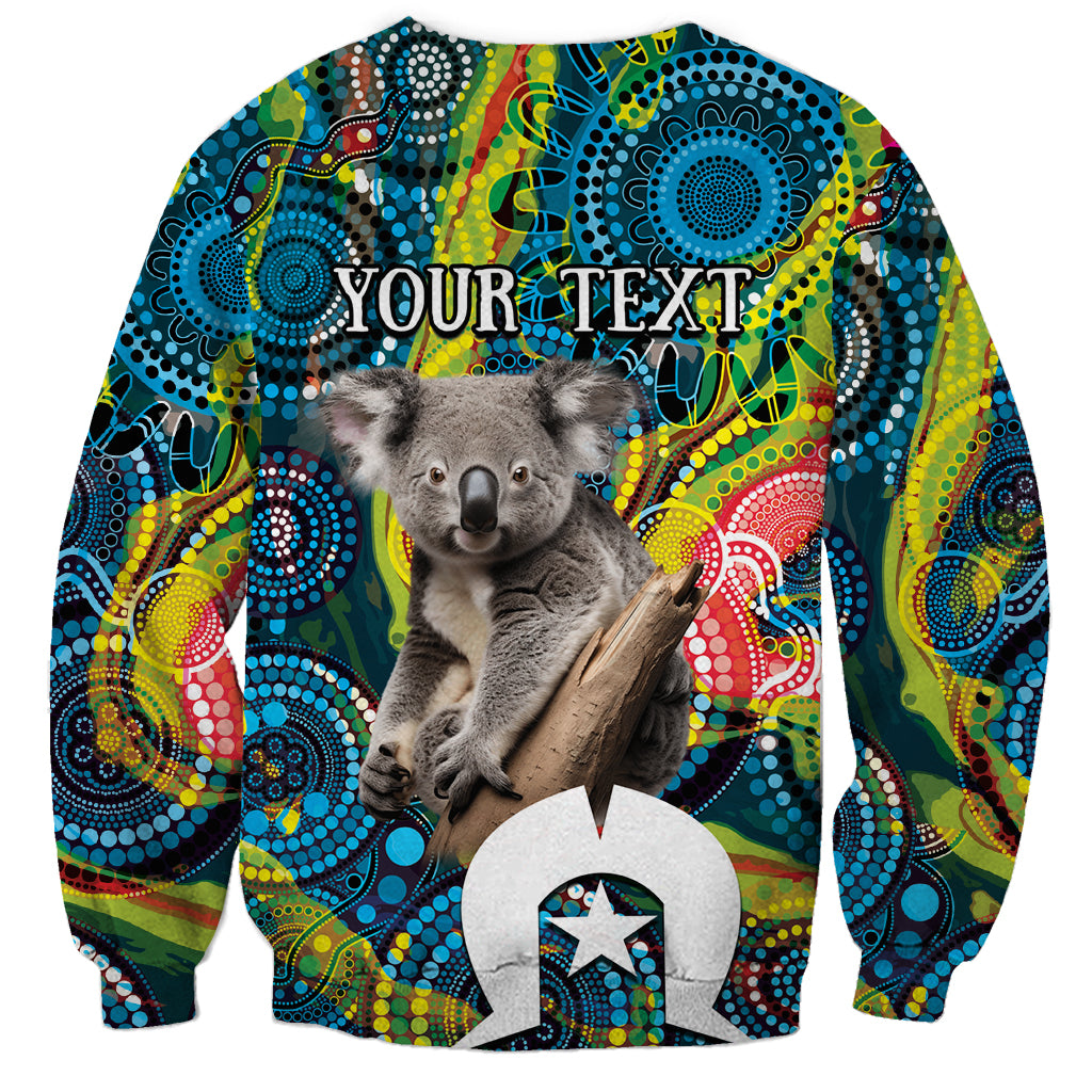 Personalised Vivid Minimal Koala Sweatshirt NAIDOC 2024 Aboriginal Art Style No2