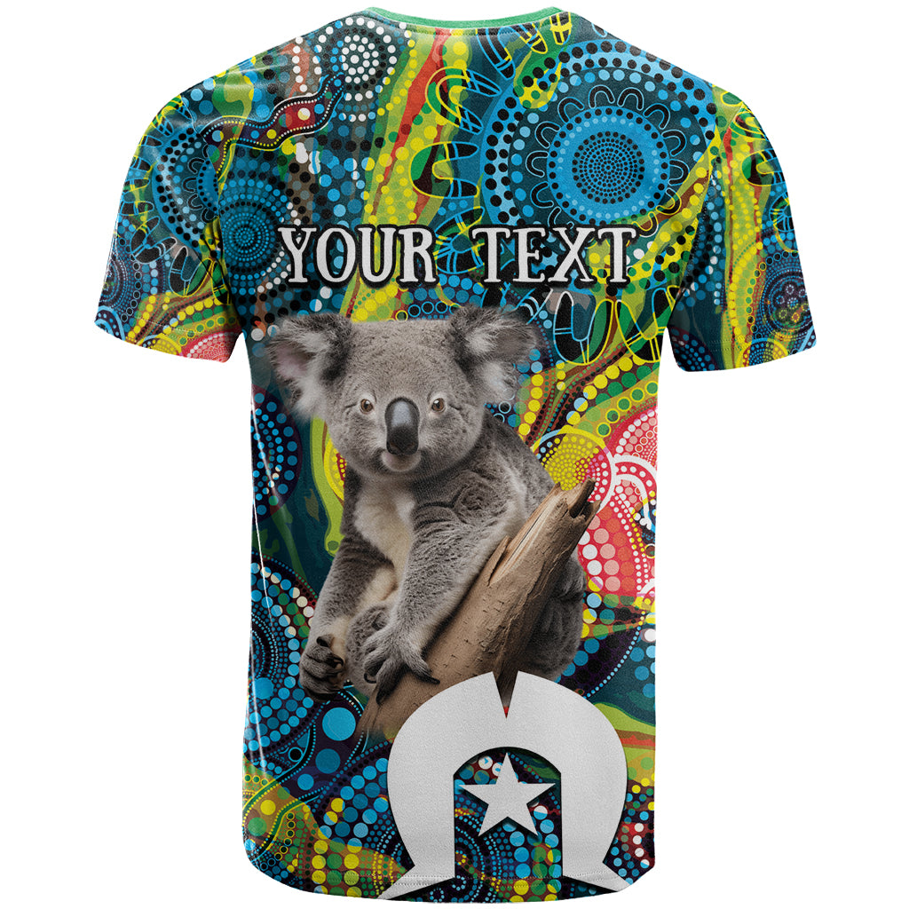 Personalised Vivid Minimal Koala T Shirt NAIDOC 2024 Aboriginal Art Style No2